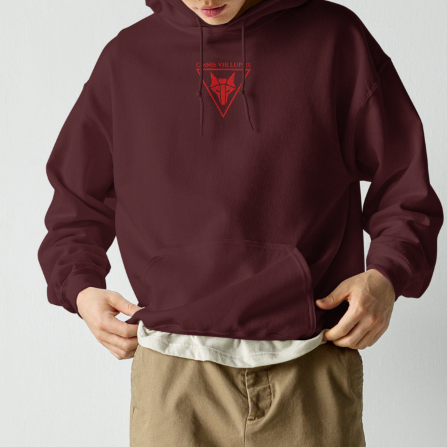 Howler Embroidered Hoodie - Red Rising