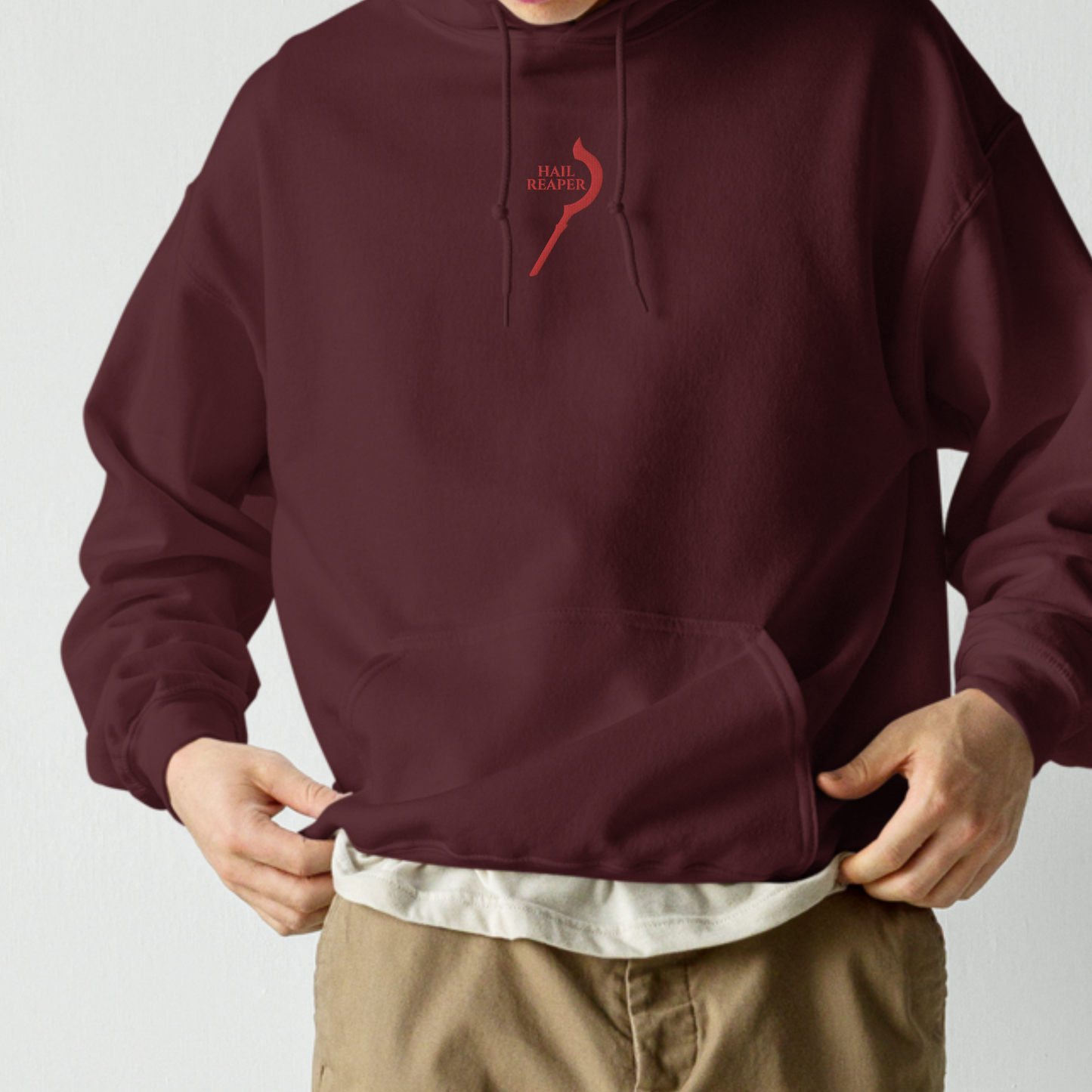 Hail Reaper Embroidered Hoodie - Red Rising