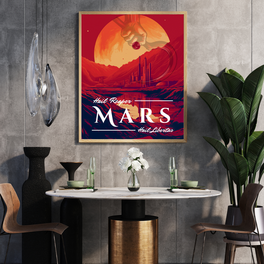 Vintage Mars Travel Posters - Red Rising