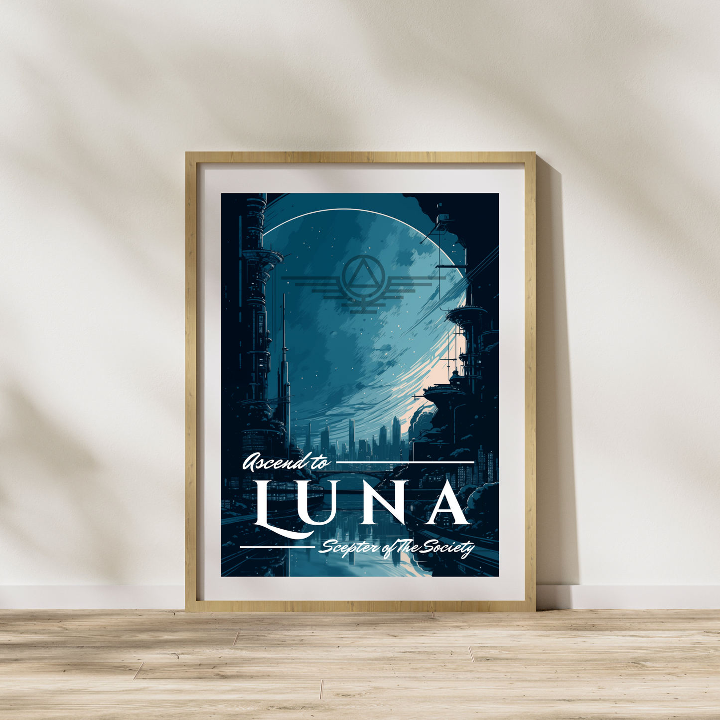Vintage Luna Travel Poster - Red Rising