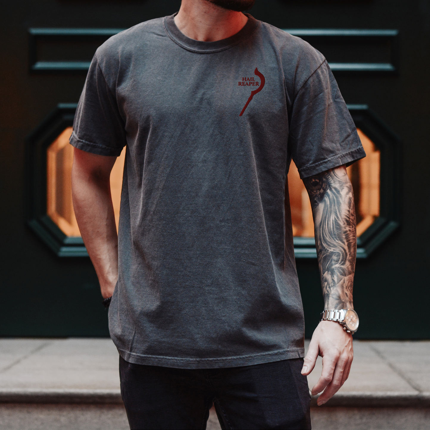 Hail Reaper Embroidered Shirt - Red Rising
