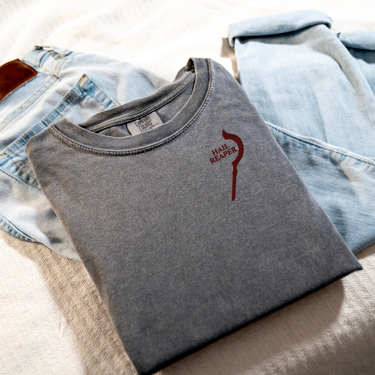 Hail Reaper Embroidered Shirt - Red Rising