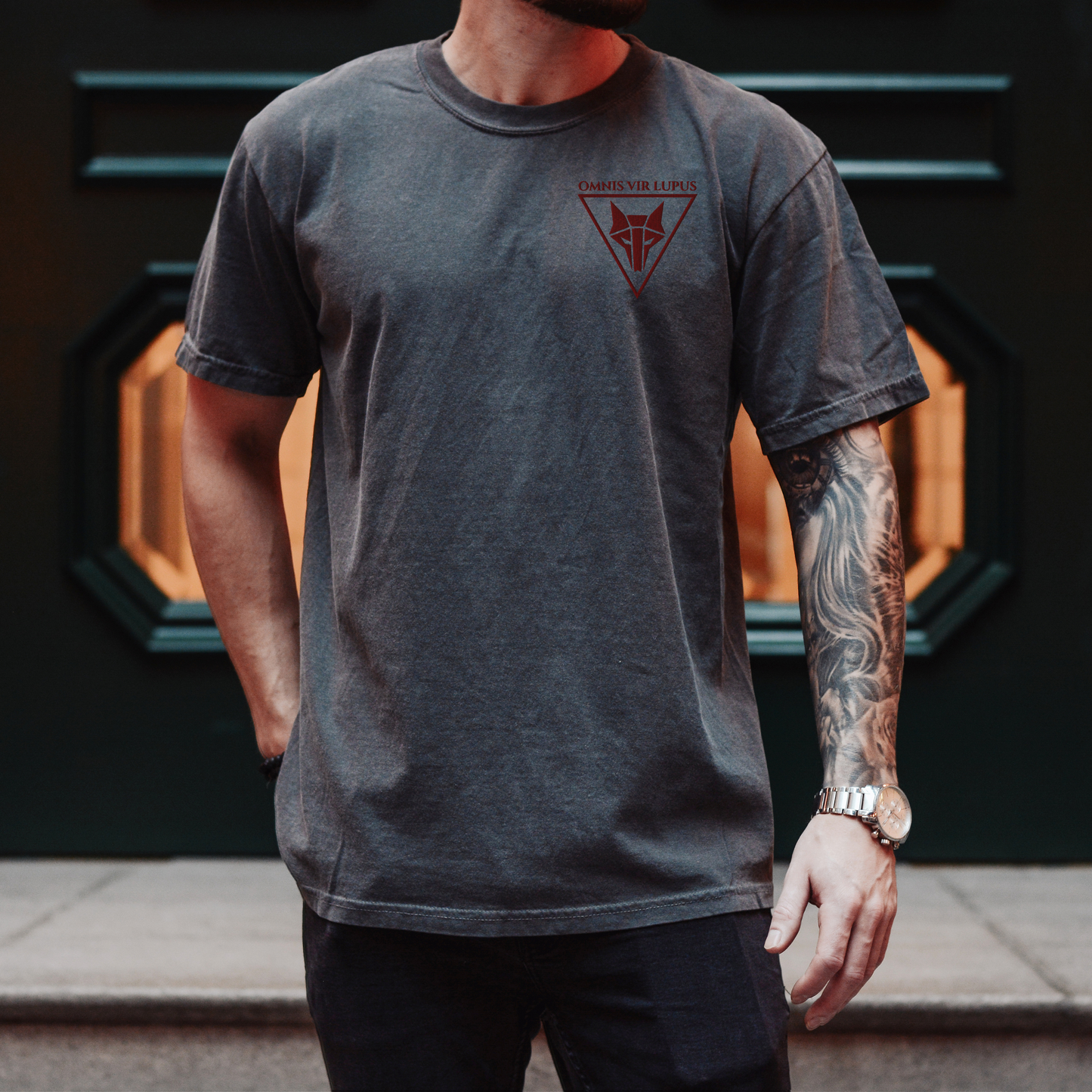 Howler Embroidered Shirt - Red Rising