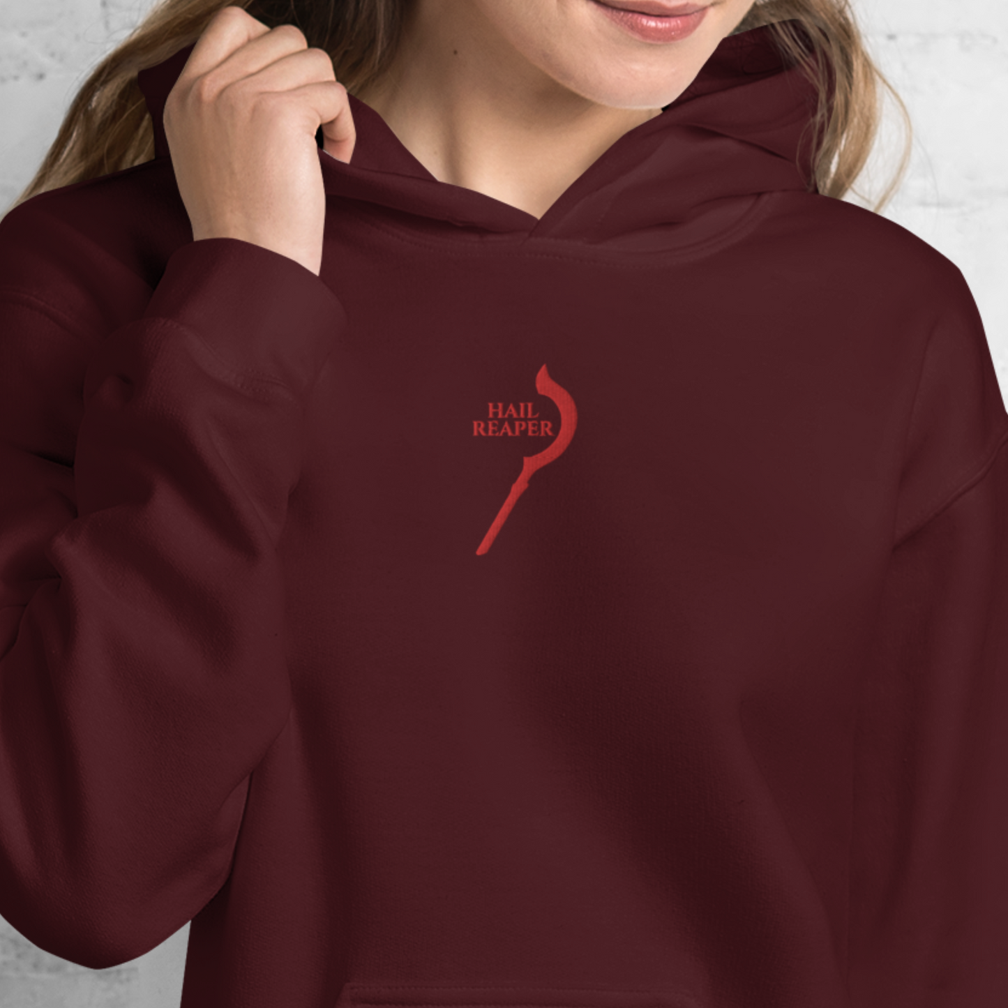 Hail Reaper Embroidered Hoodie - Red Rising