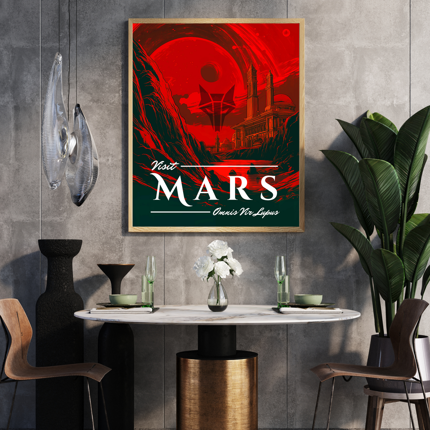 Vintage Howler Mars Travel Poster - Red Rising