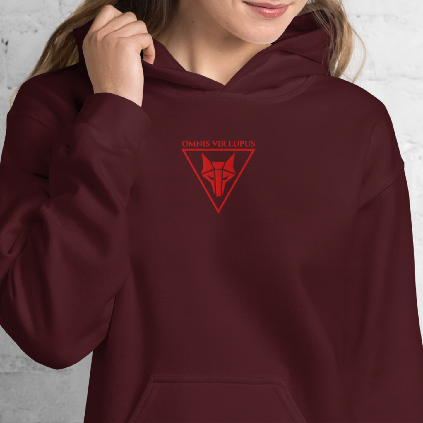 Howler Embroidered Hoodie - Red Rising