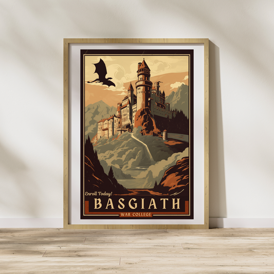 Basgiath War College Travel Poster - Fourth Wing