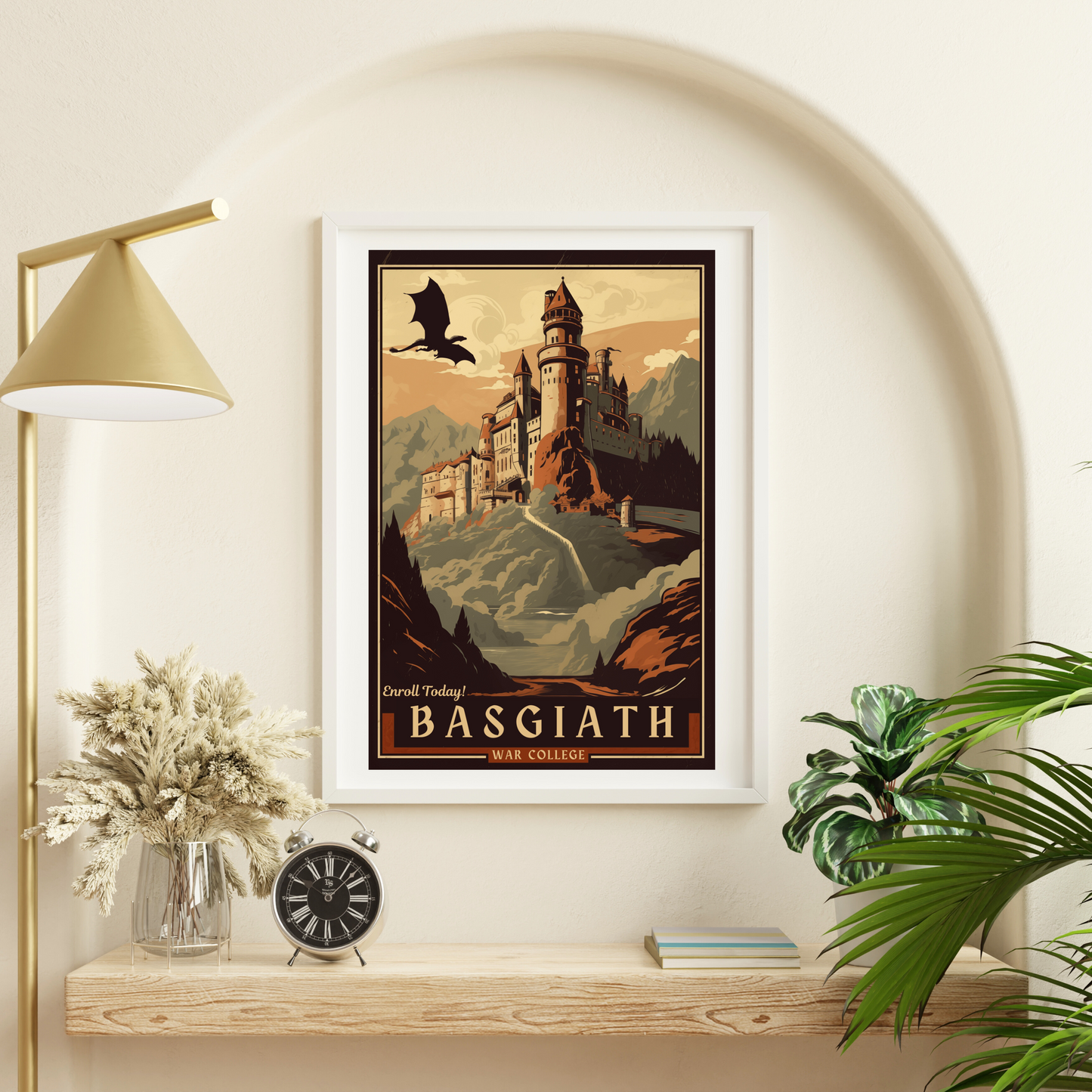 Basgiath War College Travel Poster - Fourth Wing