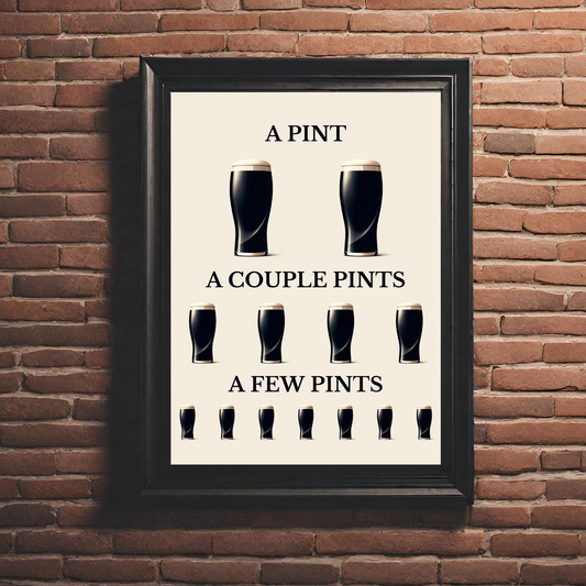 A Few Pints Art Print - Guinness